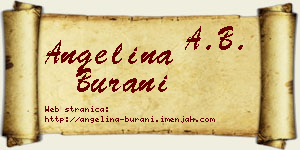 Angelina Burani vizit kartica
